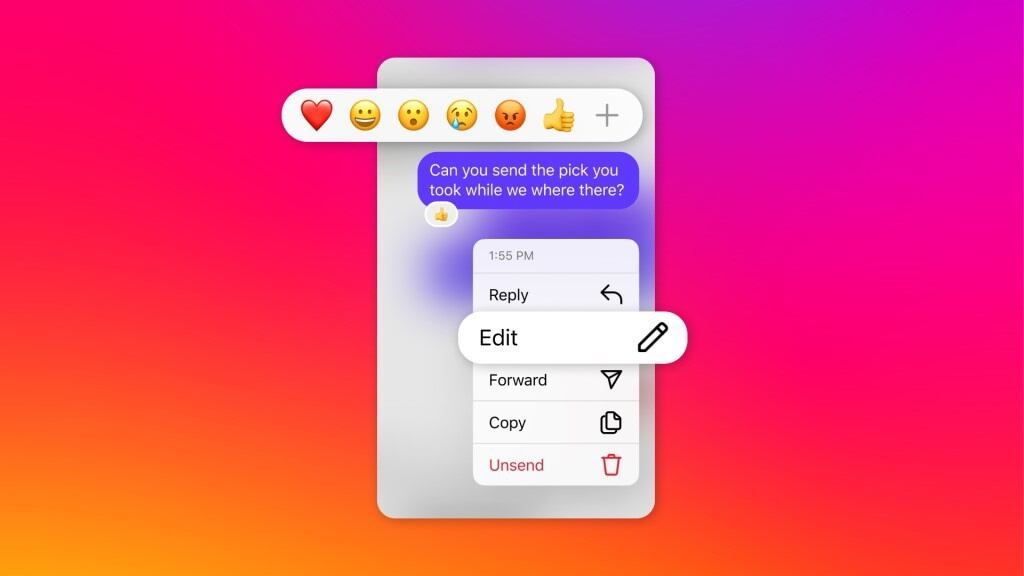 Instagram permite editar los mensajes directos hasta 15 minutos después de ser enviados