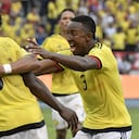 BARRANQUILLA, COLOMBIA - SEPTEMBER 01: Macnelly Torres of Colombia celebrates with teammates after scoring the second goal of his team during a match between Colombia and Venezuela as part of FIFA 2018 World Cup Qualifiers at Roberto Melendez Stadium on September 01, 2016 in Barranquilla, Colombia. (Photo by Gabriel Aponte/LatinContent via Getty Images)