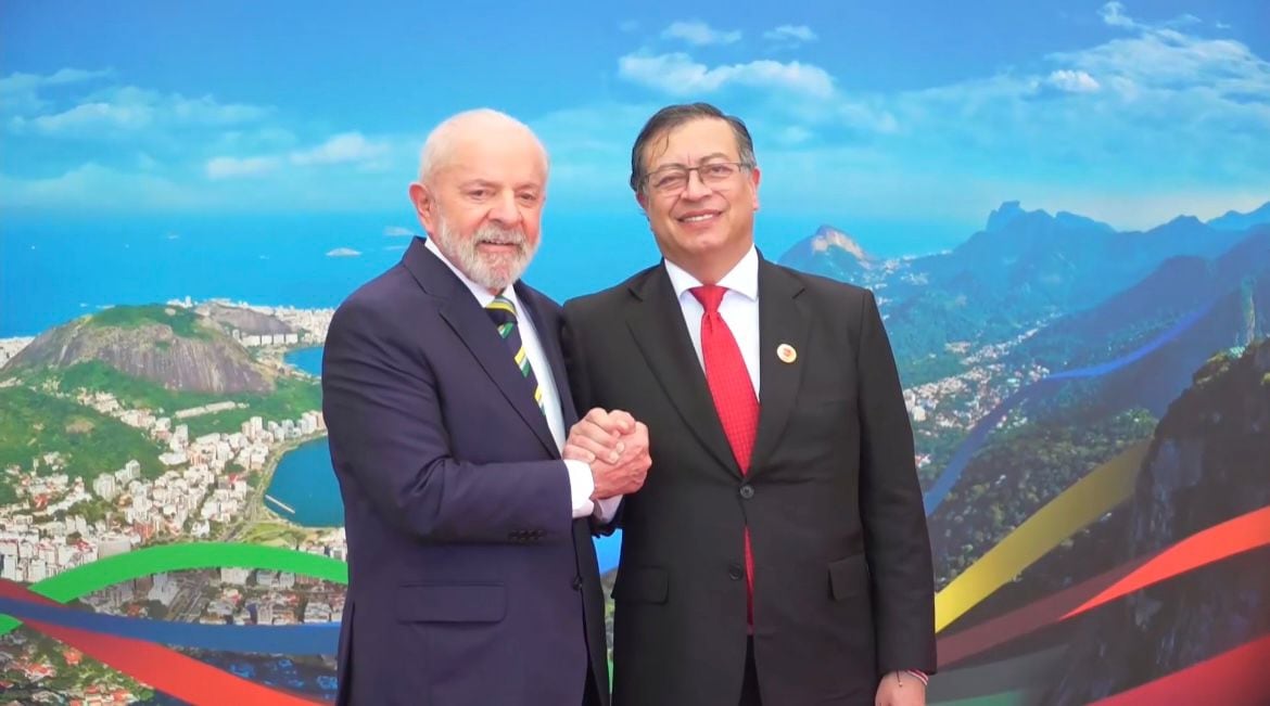 Los presidentes Luiz Inácio Lula da Silva y Gustavo Petro