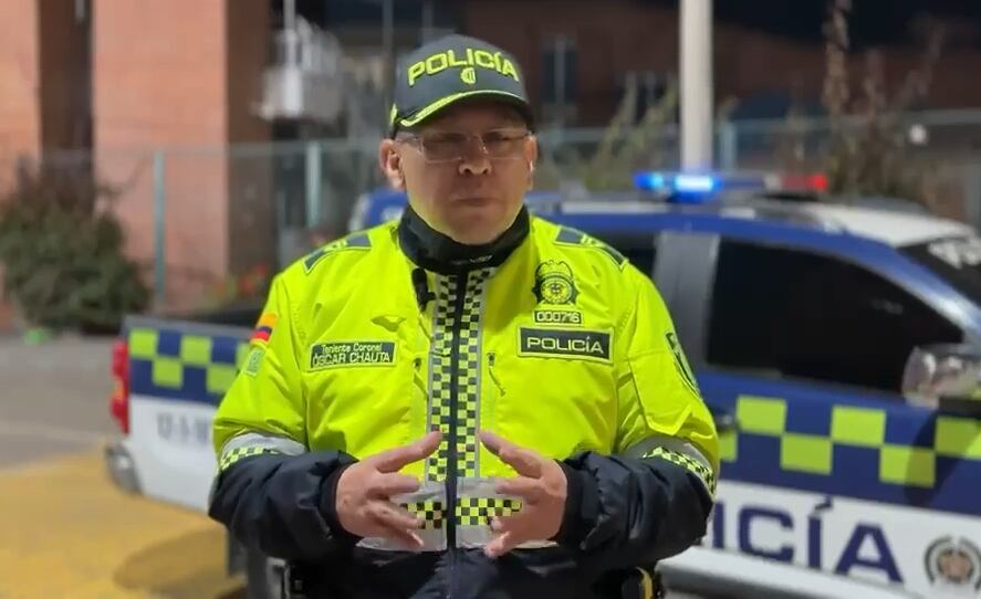 Teniente coronel Óscar Chauta, comandante de la estación de policía de Bosa, en Bogotá.
