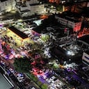 Desde el aire, la discoteca a la que se le desplomó el techo en República Dominicana.