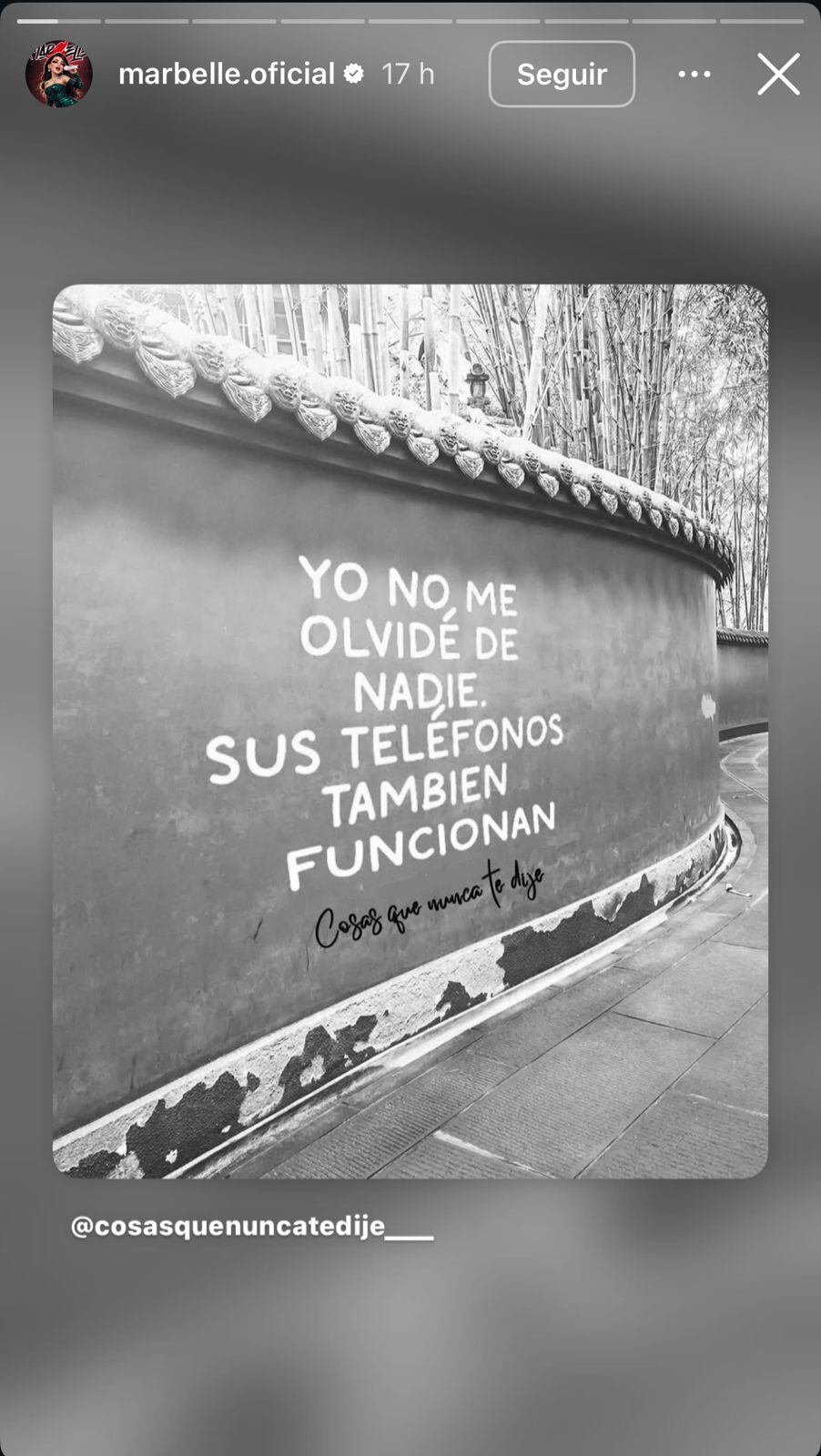 La celebridad soltó un mensaje inesperado en redes sociales.