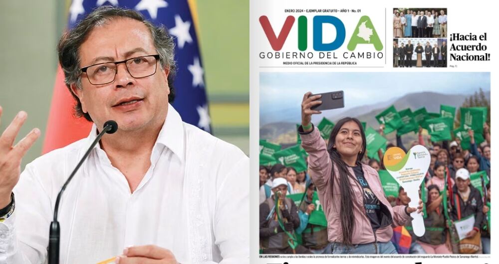 El presidente Petro y la portada del periódico 'Vida'