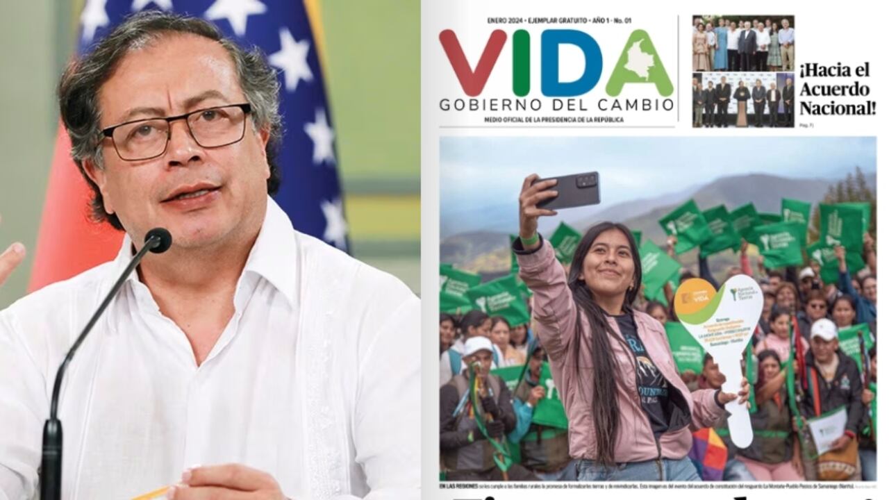 El presidente Petro y la portada del periódico 'Vida'