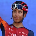 SAN JUAN, ARGENTINA - JANUARY 28: (L-R) Filippo Ganna of Italy and Egan Arley Bernal Gomez of Colombia and INEOS Grenadiers prior to the 39th Vuelta a San Juan International 2023, Stage 6 a 144.9km stage from Velódromo Vicente Chancay to Velódromo Vicente Chancay / #VueltaSJ2023 / on January 28, 2023 in San Juan, Argentina. (Photo by Maximiliano Blanco/Getty Images)