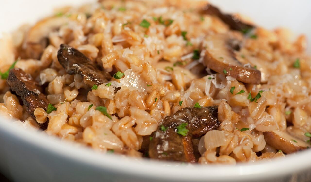 El Farro puede prepararse como un rissoto