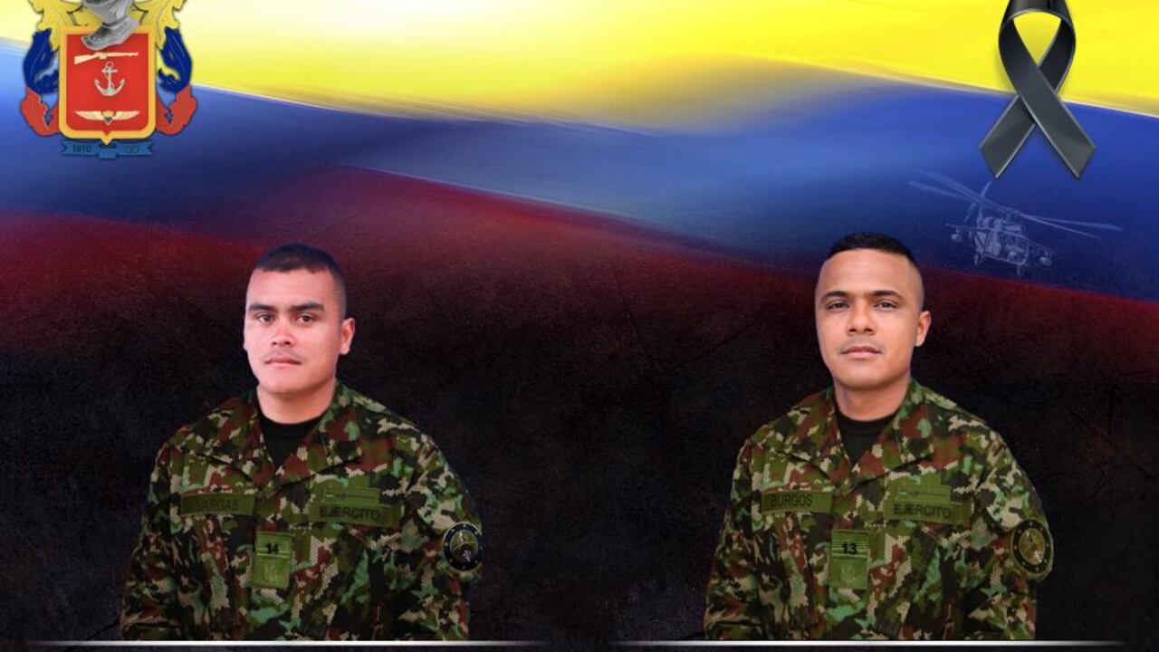 Estos son los rostros de los dos soldados asesinados por las disidencias de Mordisco en Nariño.