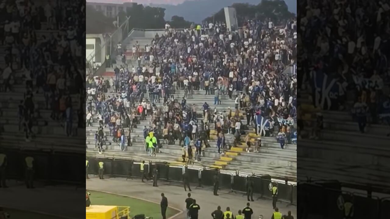 Varios aficionados de Millonarios se enfrentaron entre ellos en la tribuna sur del Murillo Toro