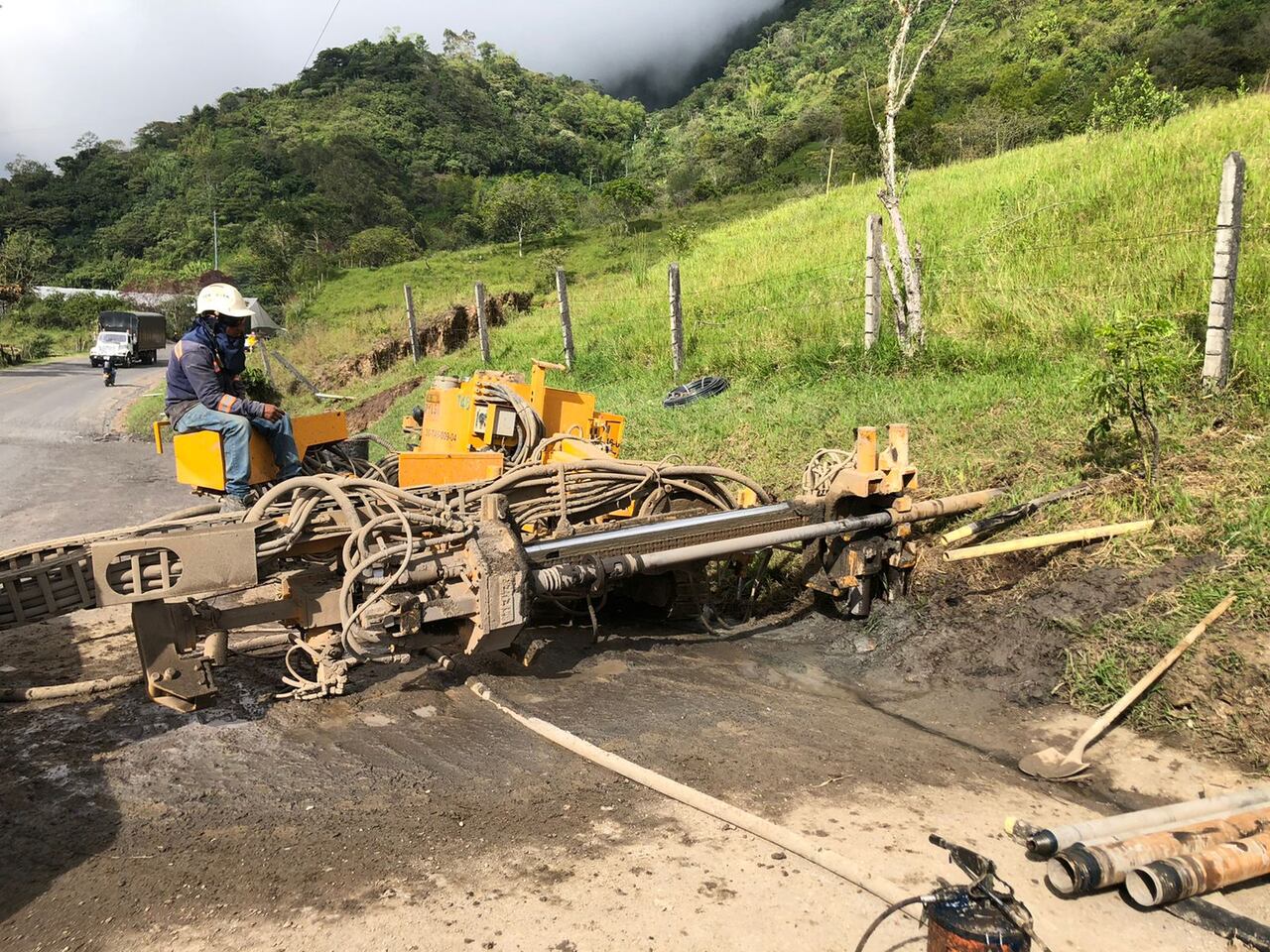 Invías realiza supervisión en sector Portachuelo, en Rosas, Cauca