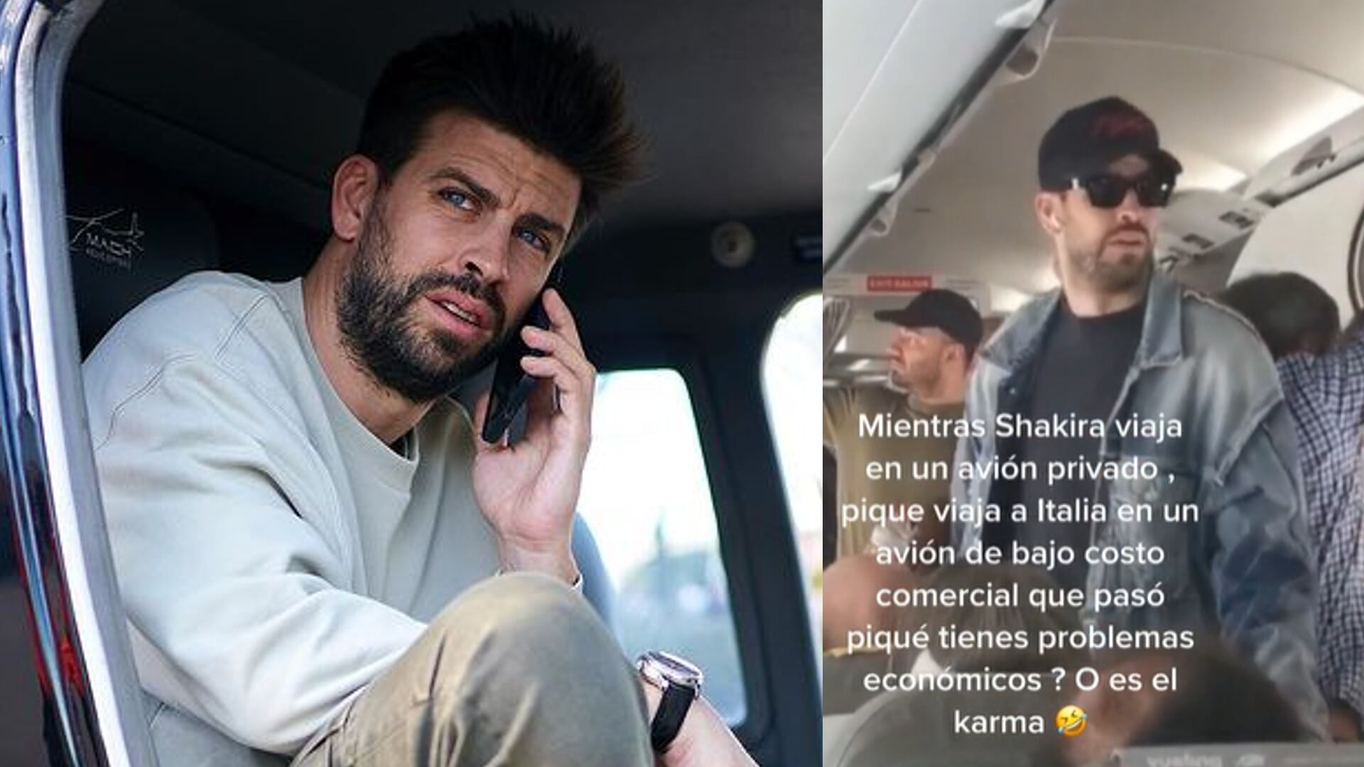 El catalán sigue dando de qué hablar en sus apariciones públicas. Fotos: Instagram @3gerardpique - Tik Tok @jlo0678.