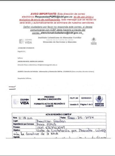 Visitas de verificación a American Garden tras las denuncias de presuntos maltratos a los niños