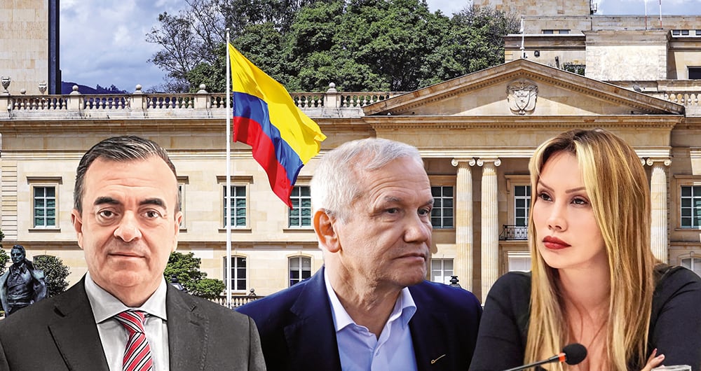 Ese 21 de septiembre, el poderoso Carlos Ramón González (centro) le habría dado la orden a Olmedo López (izquierda) de entregar 3.000 millones al entonces presidente del Senado, Iván Name. Sandra Ortiz habría sido “la mensajera”.