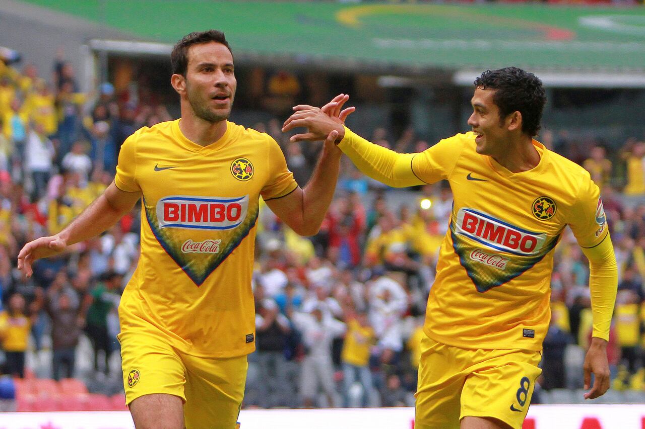 Luis Gabriel Rey (izq.) cuando prestó sus servicios al América de México.