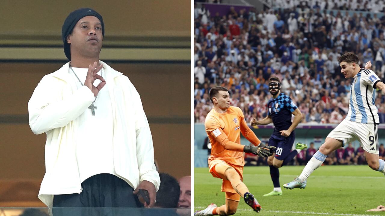 Ronaldinho alucina con el gol de Julián Álvarez ante Croacia.