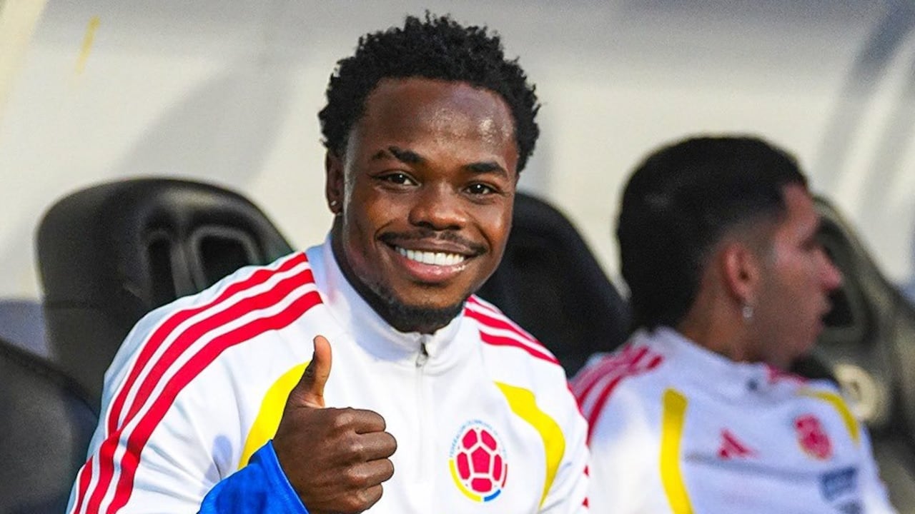 Carlos Andrés Gómez con la Selección Colombia.