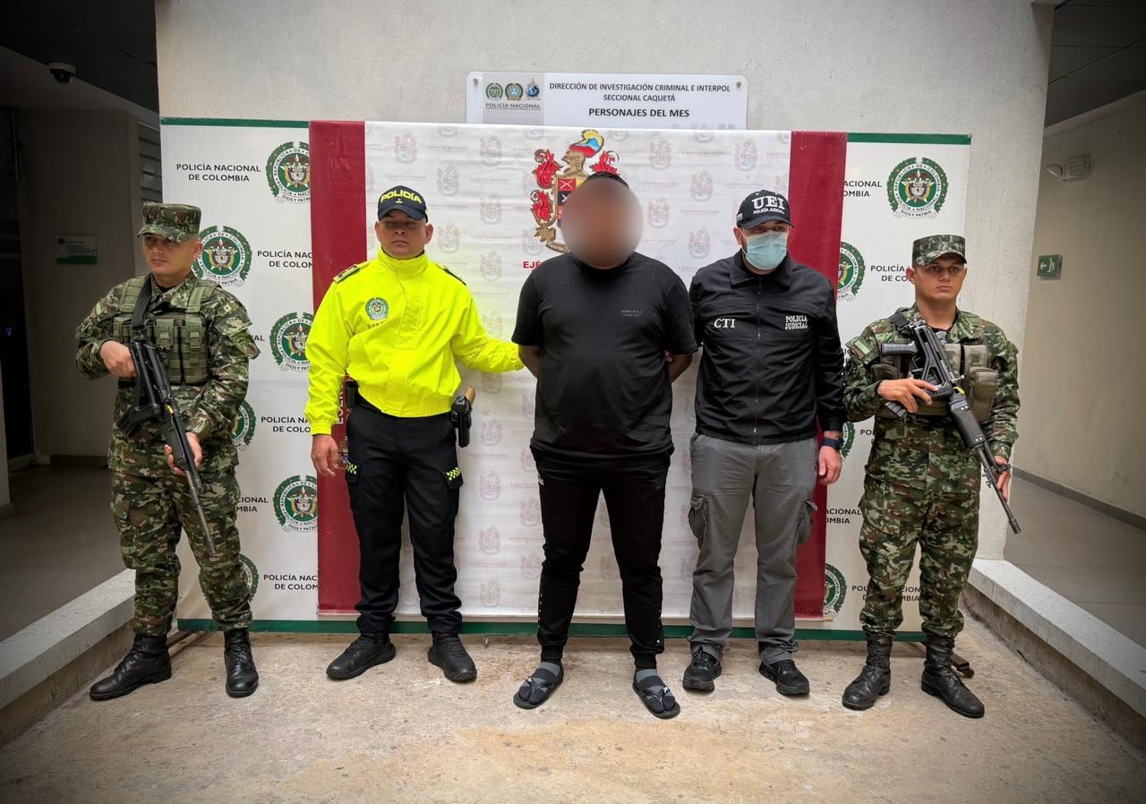 El Ejército capturó a alias Negro Uber, presunto cabecilla de los Comandos de Frontera, en Caquetá