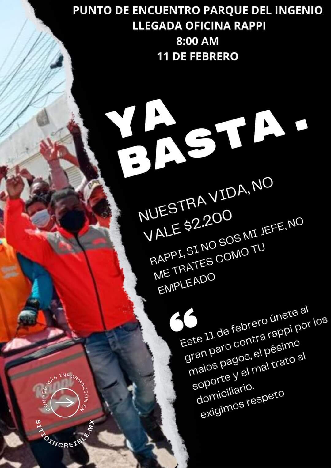 Protesta contra Rappi en Cali