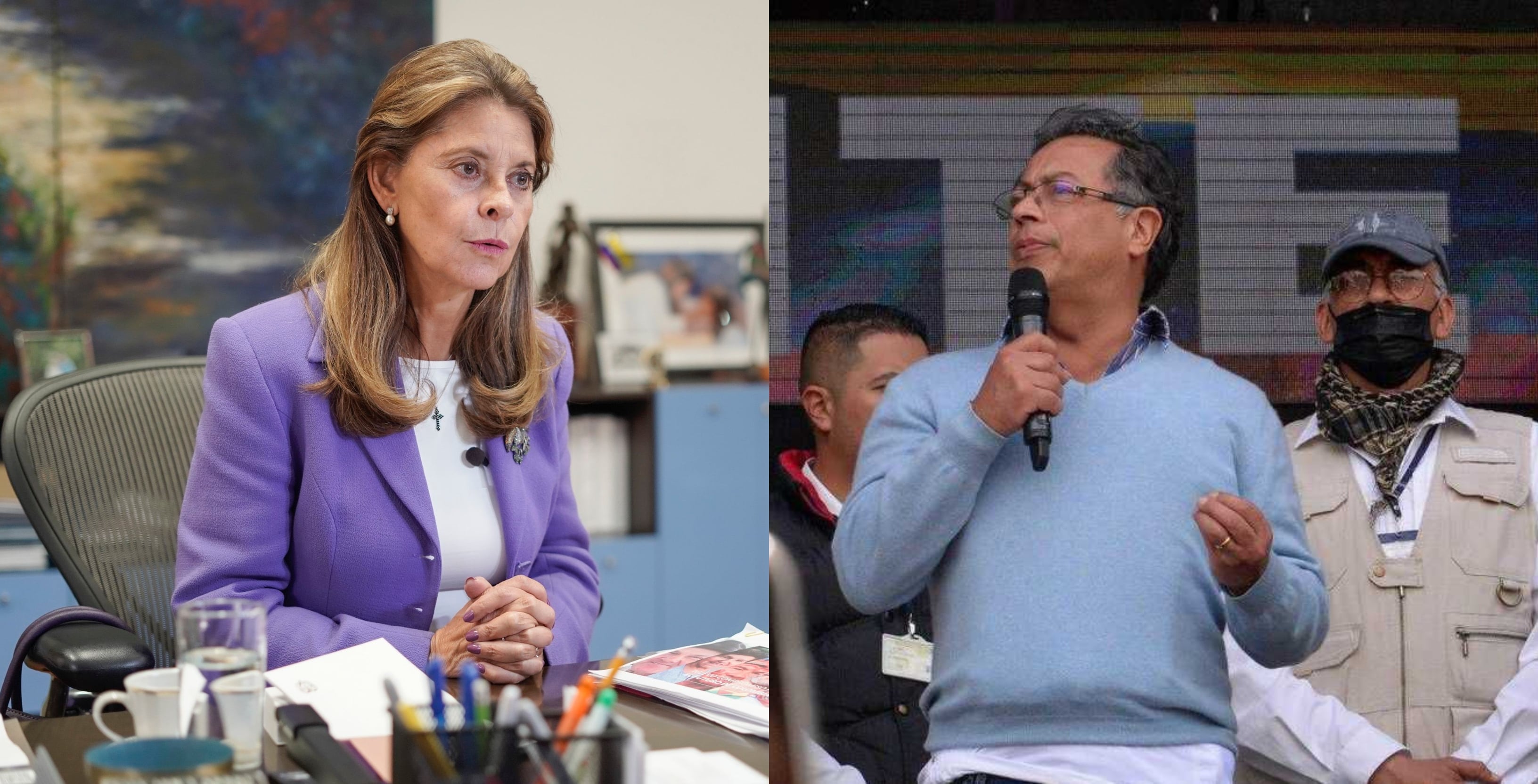 Marta Lucía Ramírez y Gustavo Petro