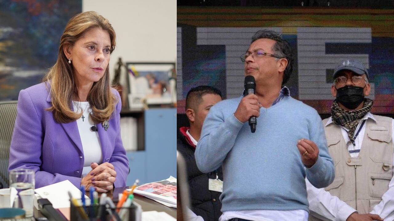 Marta Lucía Ramírez y Gustavo Petro