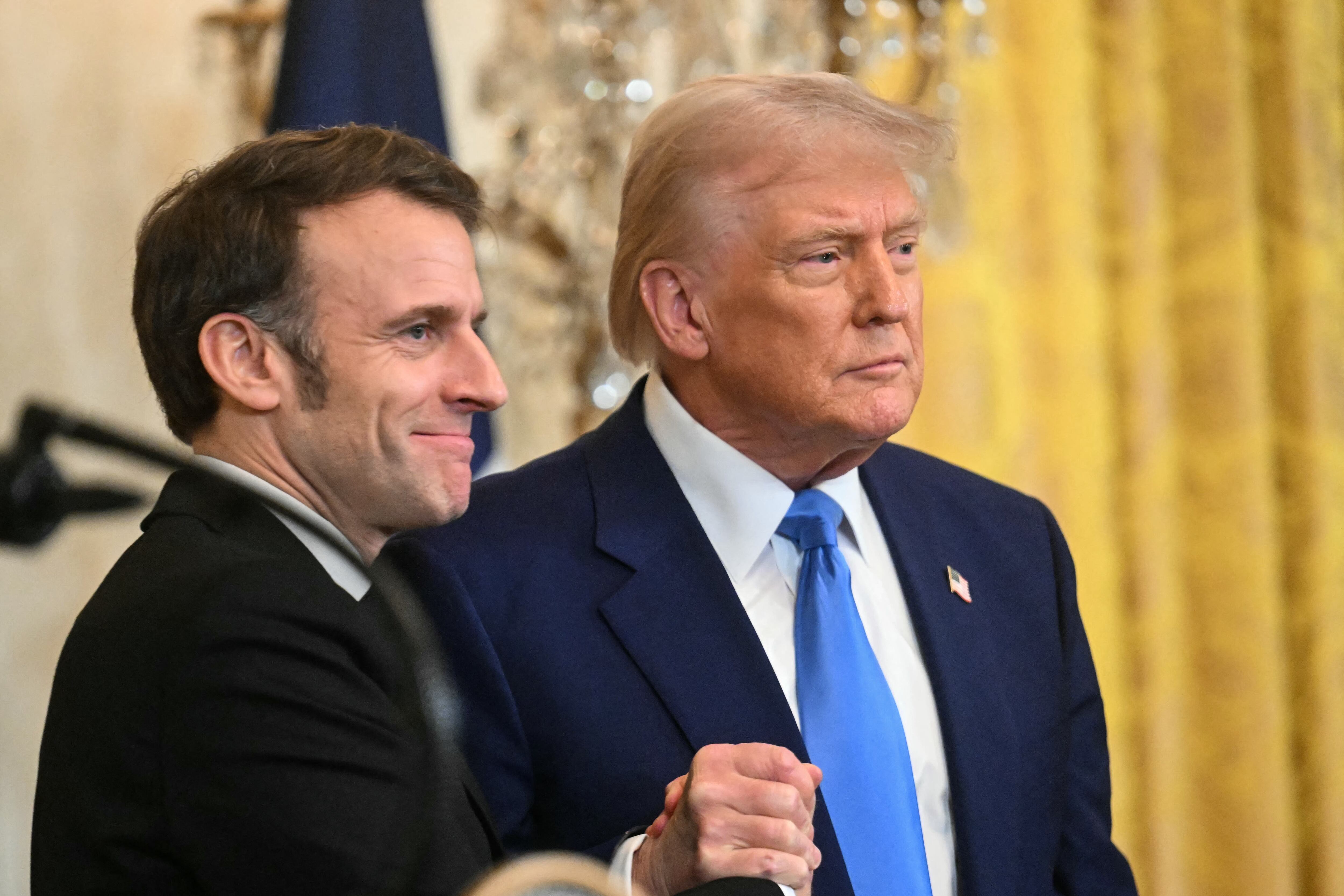 Donald Trump y Emmanuel Macron.