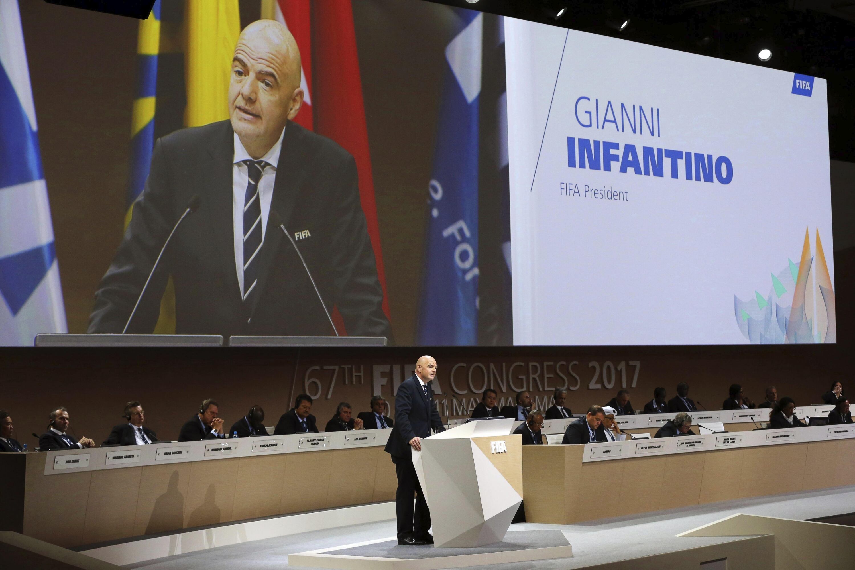 Presidente de la Fifa, el suizo Gianni Infantino.