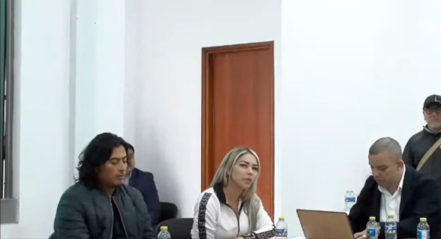 Nicolás Petro y Day Vásquez fueron presentados en la audiencia de legalización de captura. (Captura de Pantalla)