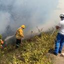 Bomberos, Defensa Civil, Policía y Ejército atendieron la emergencia registrada entre Soacha y Sibaté para contener el avance de las llamas y proteger la planta Alicachín, una infraestructura clave para la regulación del río Bogotá.
