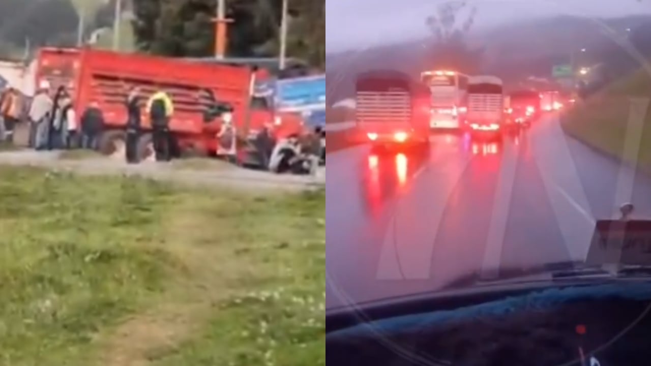 Los bloqueos se presentan desde altas horas de la mañana.