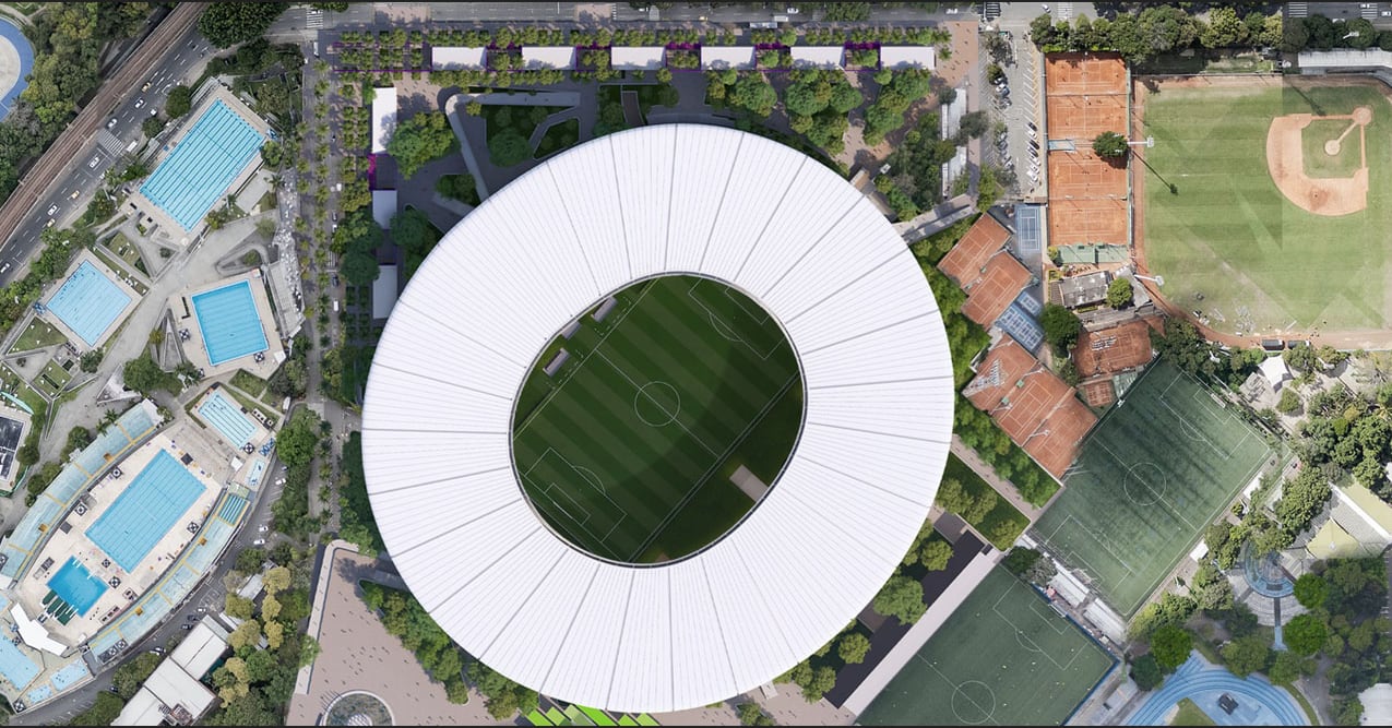 Render del nuevo estadio Atanasio Girardot, de Medellín
