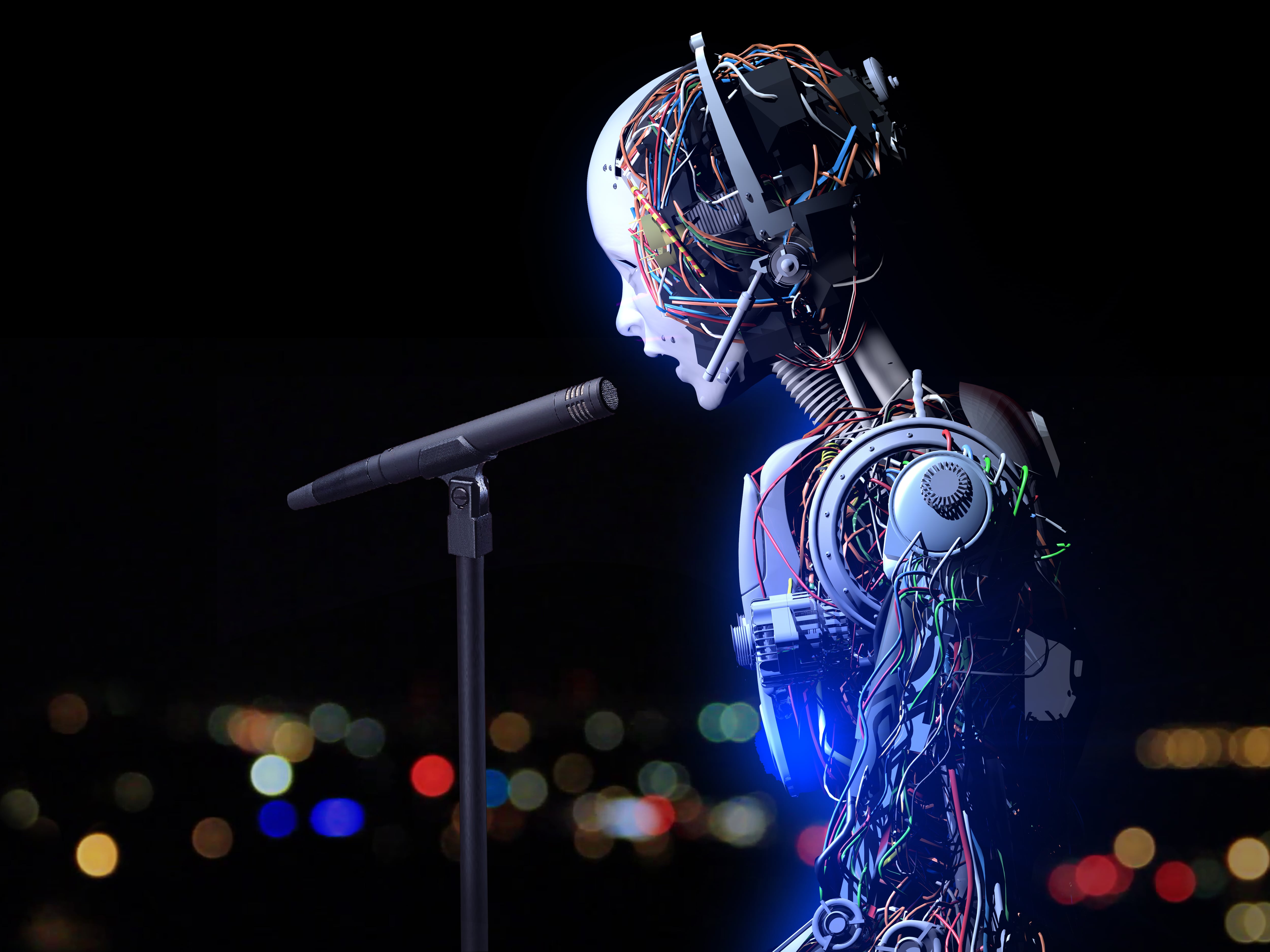 Alusión de música creada con inteligencia artificial.