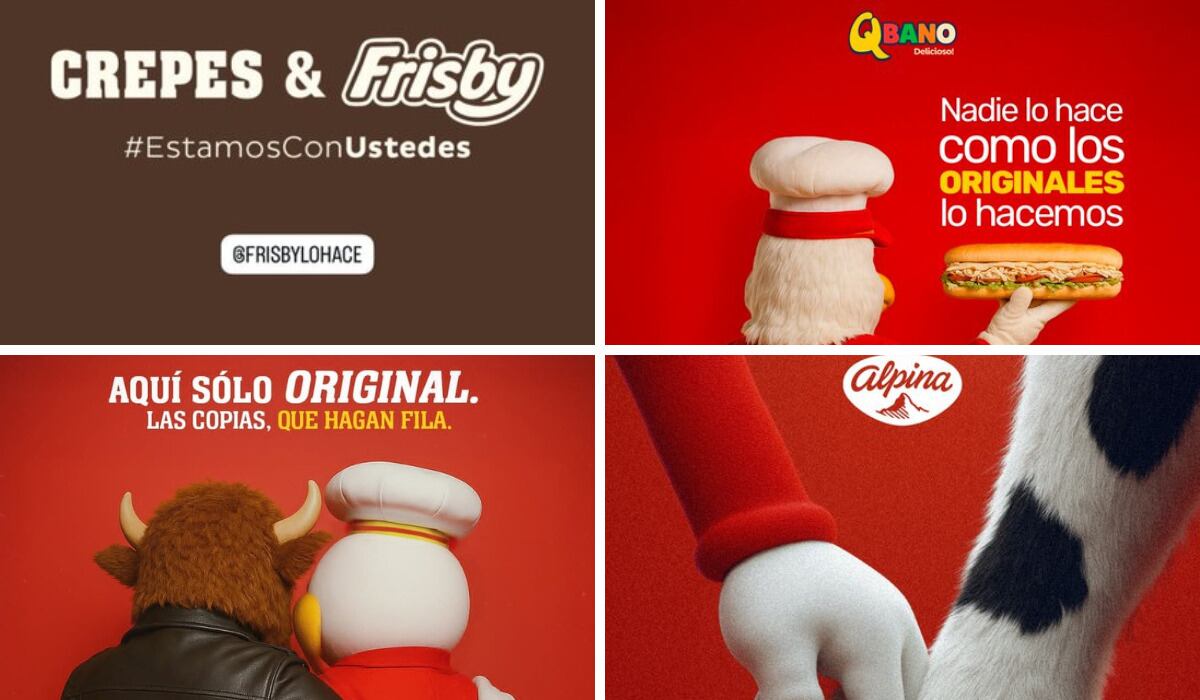 Algunas de las marcas colombianas más reconocidas han mostrado su apoyo a Frisby en redes sociales, luego de que esta fuera suplantada por terceros en España.