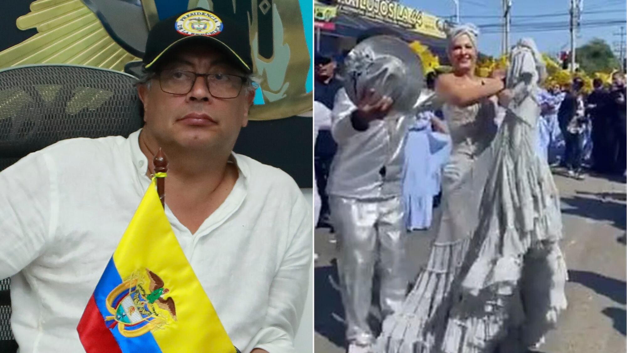 Presidente Gustavo Petro, Verónica Alcocer en el Carnaval de Barranquilla