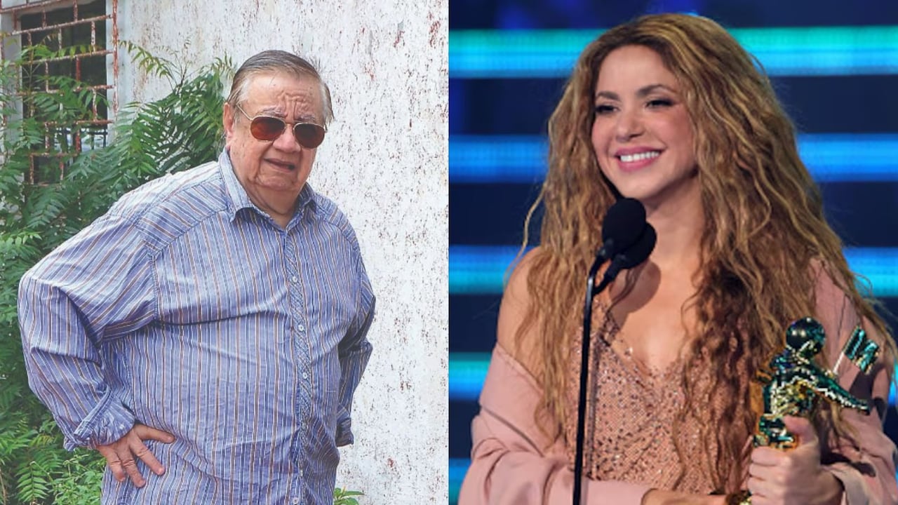 Edgar García Ochoa y la cantante Shakira.