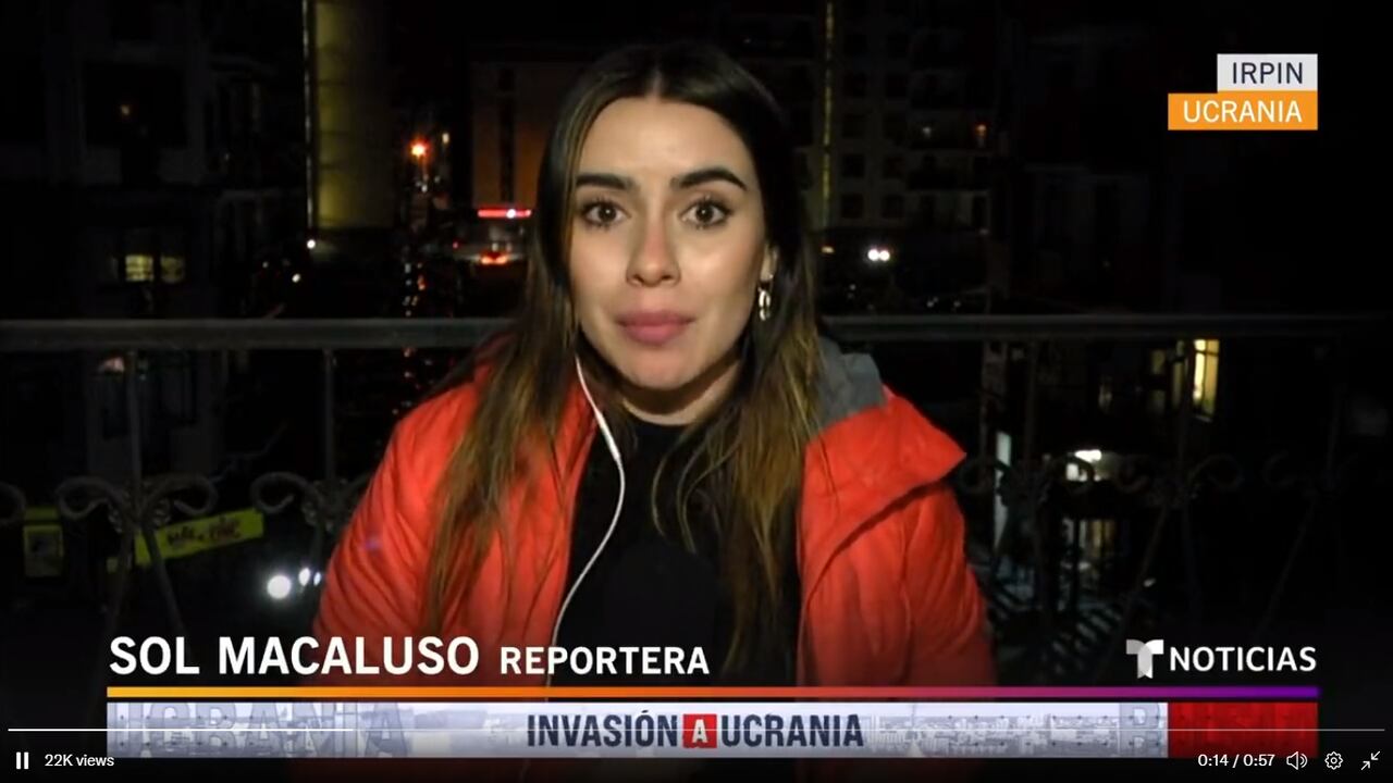 Periodista en Ucrania mandó un conmovedor mensaje a su familia mientras estaba en vivo.