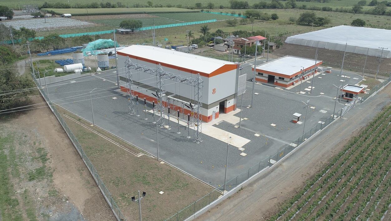 Esta es la primera subestación digital de energía en el Valle del Cauca y está ubicada en el municipio de Vijes. Foto: Celsia
