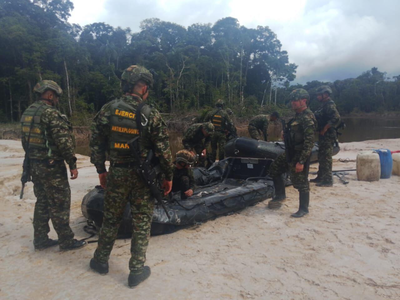 Los elementos destruidos eran usados para la minería ilegal.