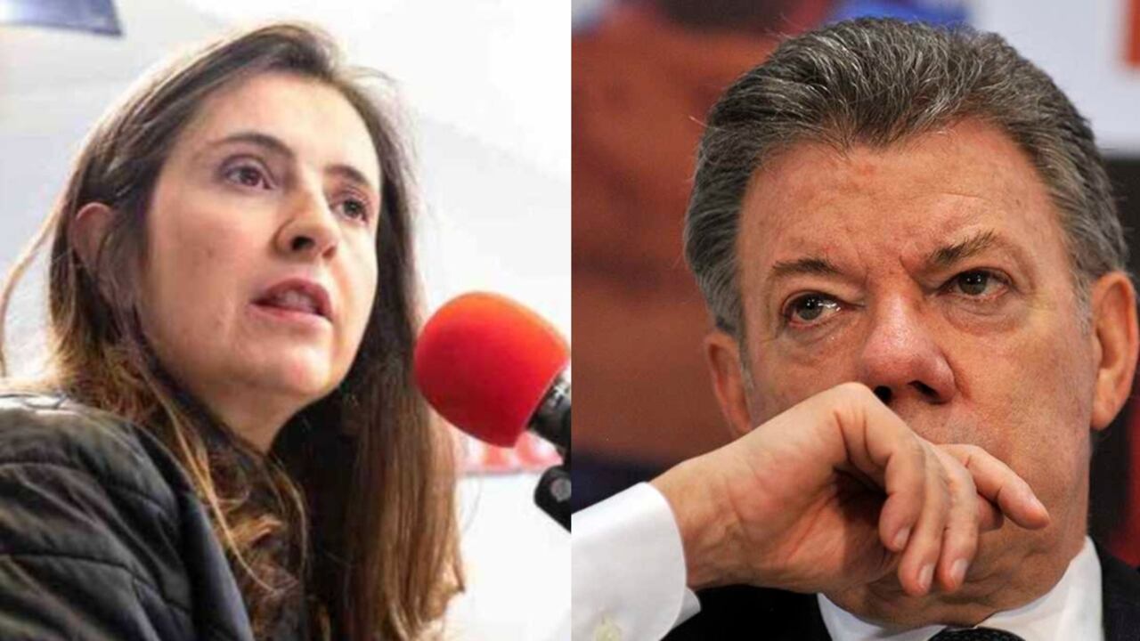 Paloma Valencia y Juan Manuel Santos