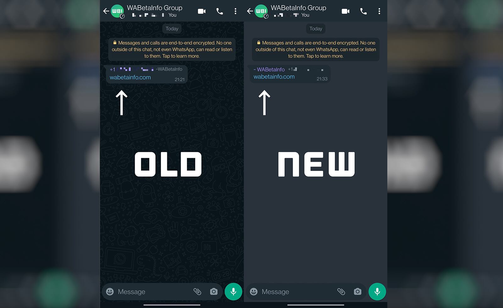 WhatsApp realizó un ajuste en la visualización del nombre los de usuarios.