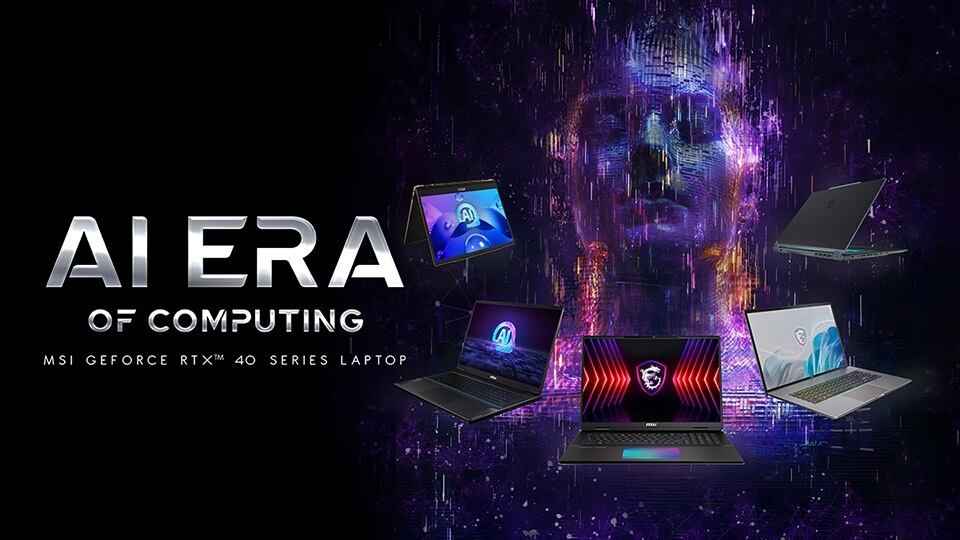 MSI presenta sus nuevos portátiles con IA potenciados por los procesadores Intel Core Ultra.