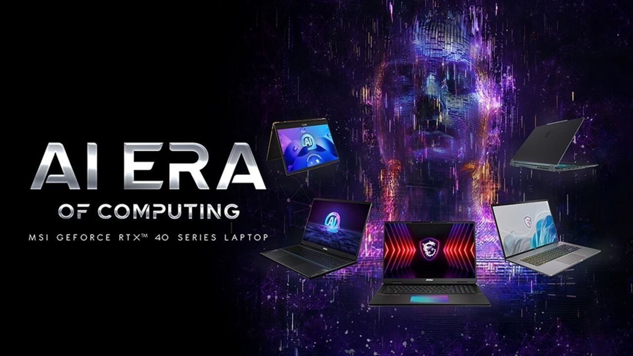 MSI presenta sus nuevos portátiles con IA potenciados por los procesadores Intel Core Ultra.