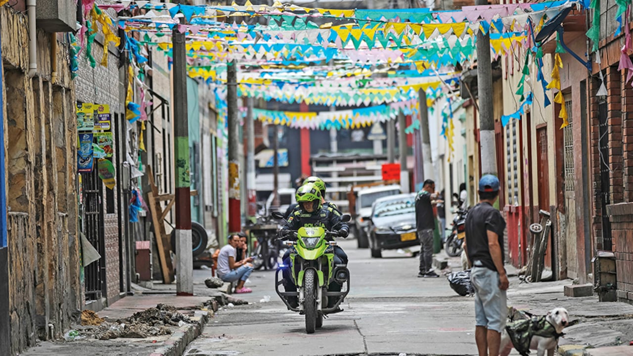 En las calles del barrio San Bernardo en Bogotá, se ven perros de razas potencialmente peligrosas al servicio del crimen. Son entrenados para atacar policías.