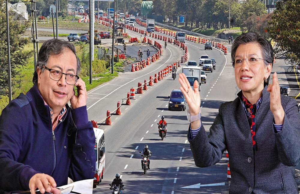 La alcaldesa Claudia López acusa al presidente Gustavo Petro de obstaculizar las obras en Bogotá por el archivo de la licencia ambiental para la ampliación de la autopista Norte.