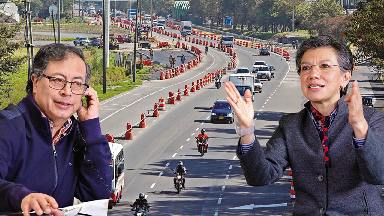 La alcaldesa Claudia López acusa al presidente Gustavo Petro de obstaculizar las obras en Bogotá por el archivo de la licencia ambiental para la ampliación de la autopista Norte.