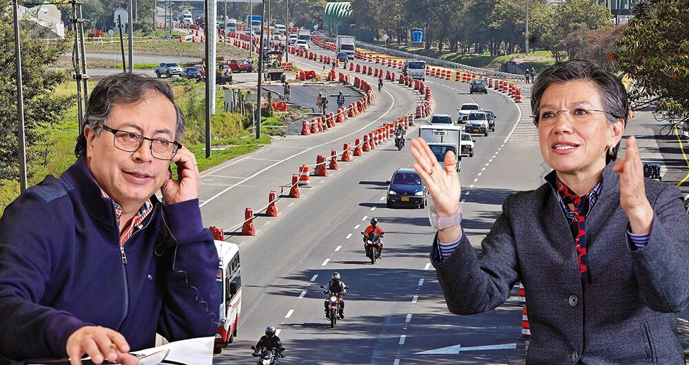La alcaldesa Claudia López acusa al presidente Gustavo Petro de obstaculizar las obras en Bogotá por el archivo de la licencia ambiental para la ampliación de la autopista Norte.