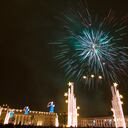 Celebración del día de las Velitas en la Plaza de Bolívar, Bogotá.