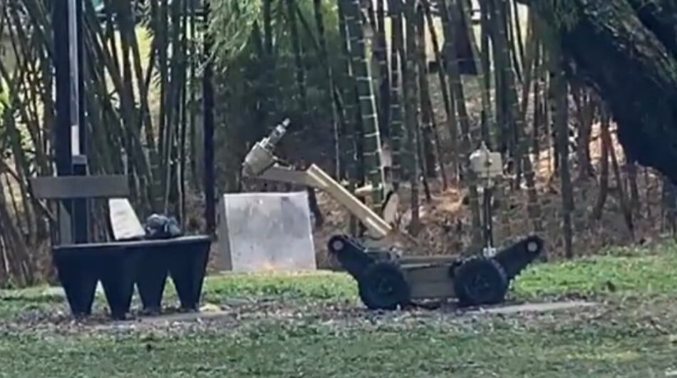 Este es el lugar en donde fue abandonado el material.