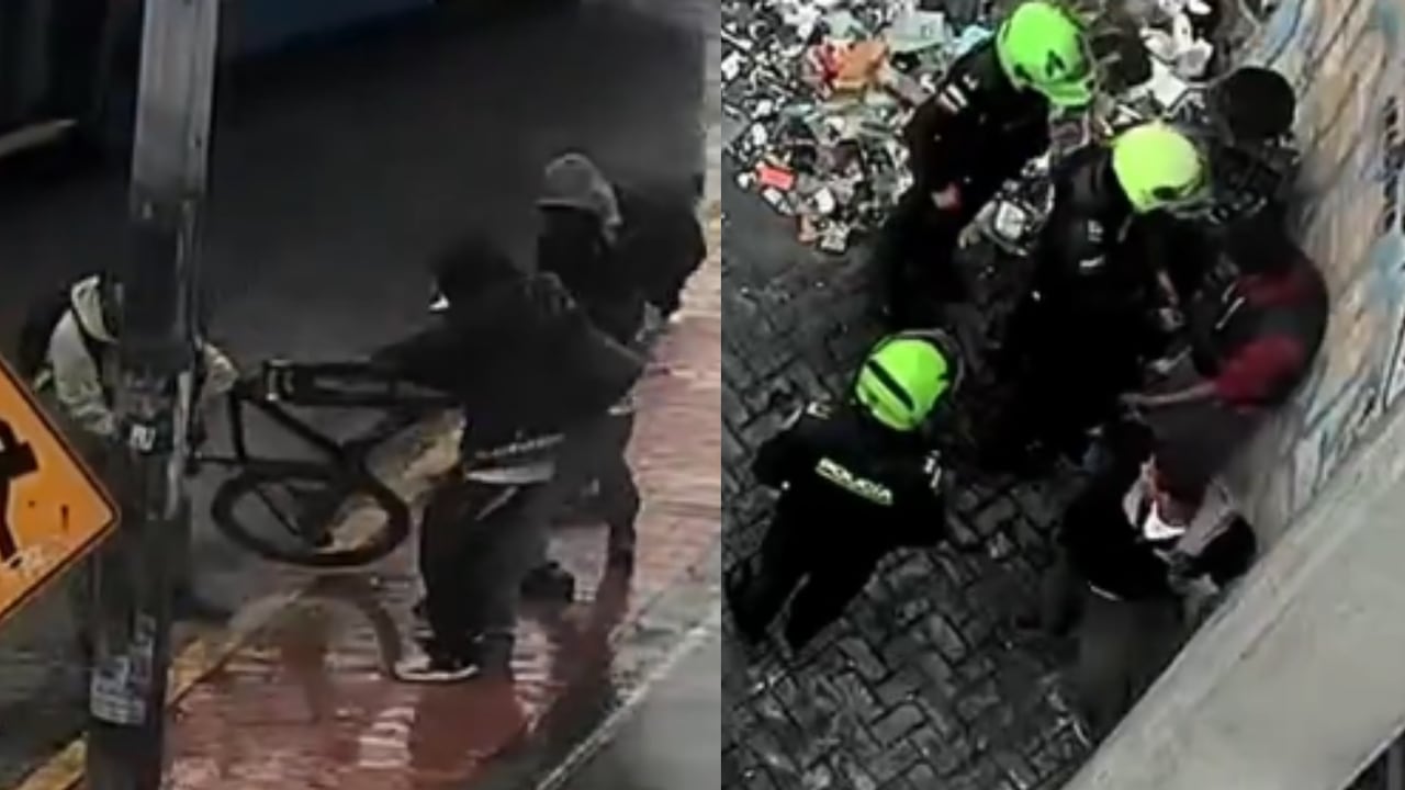 La policía llegó al sitio en cuestión de segundos y capturó a los señalados ladrones.