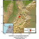 Este fue el epicentro del sismo, según informó el Servicio Geológico Colombiano.