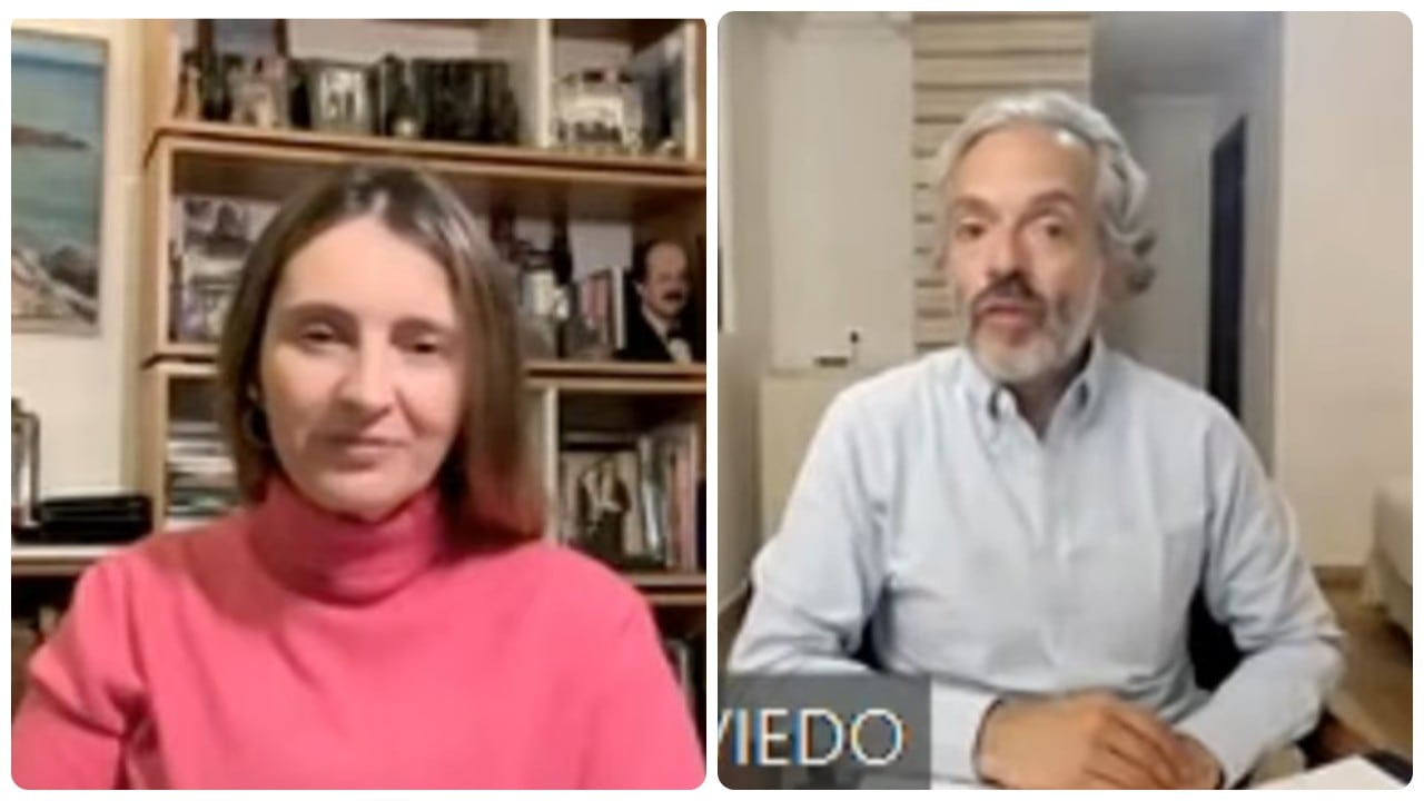 Precandidatos presidenciales Paloma Valencia y Juan Daniel Oviedo.