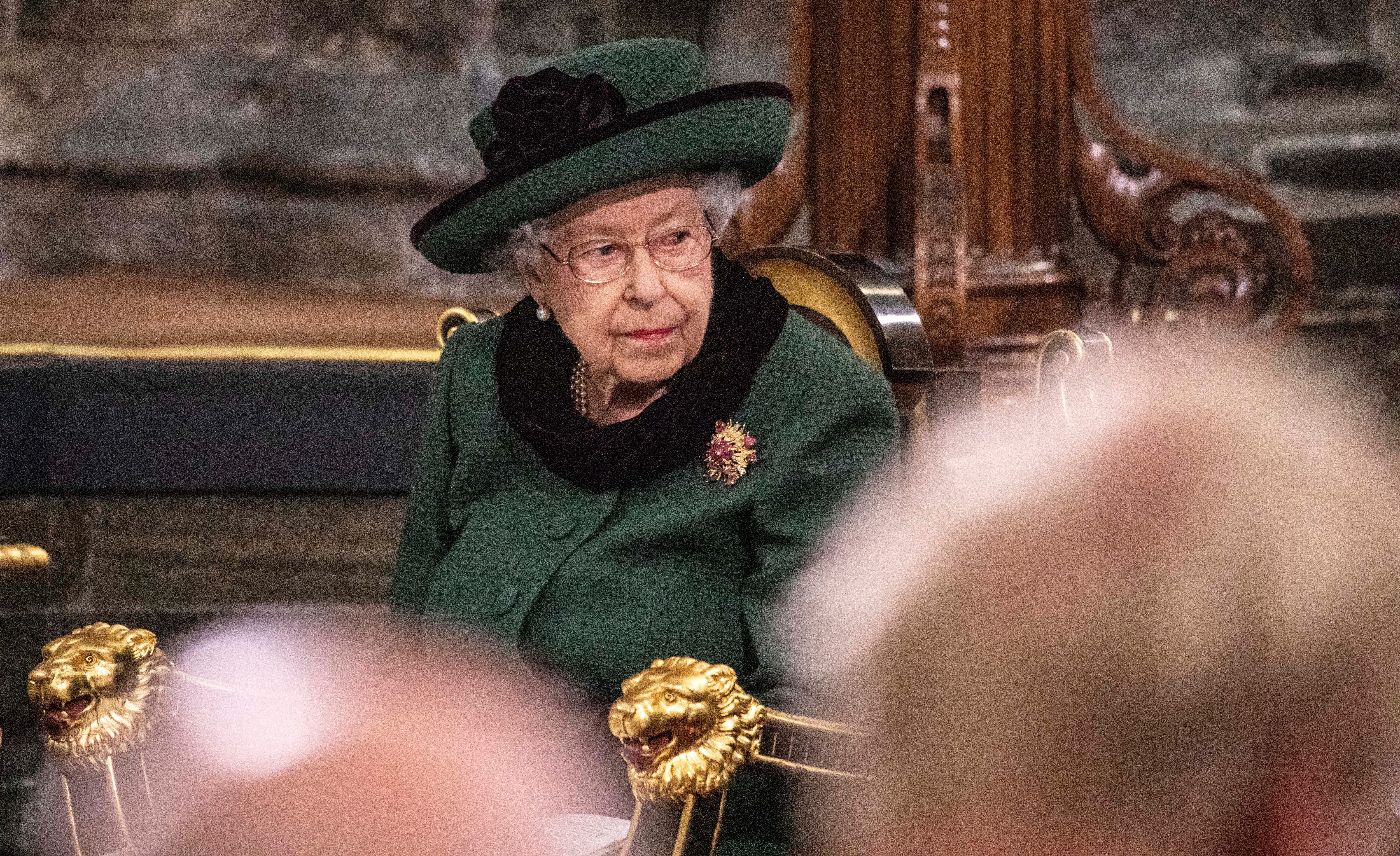 La Reina Isabel II en Westminster para el homenaje a su difunto esposo, el duque de Edimburgo, este 29 de marzo de 2022.(Photo Richard Pohle - WPA Pool/Getty Images)